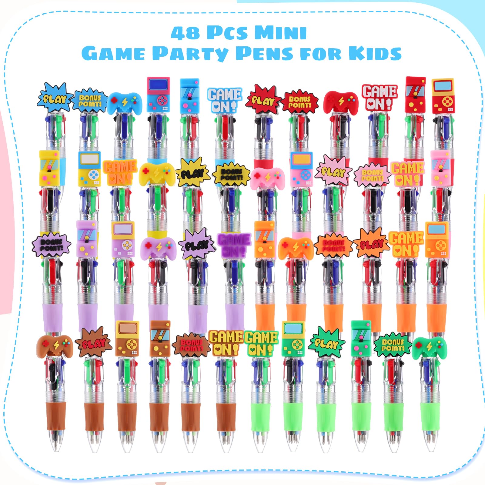 BESARME 48 Pcs Video Game Party Favors for Students Kids, Cute Game Gifts
