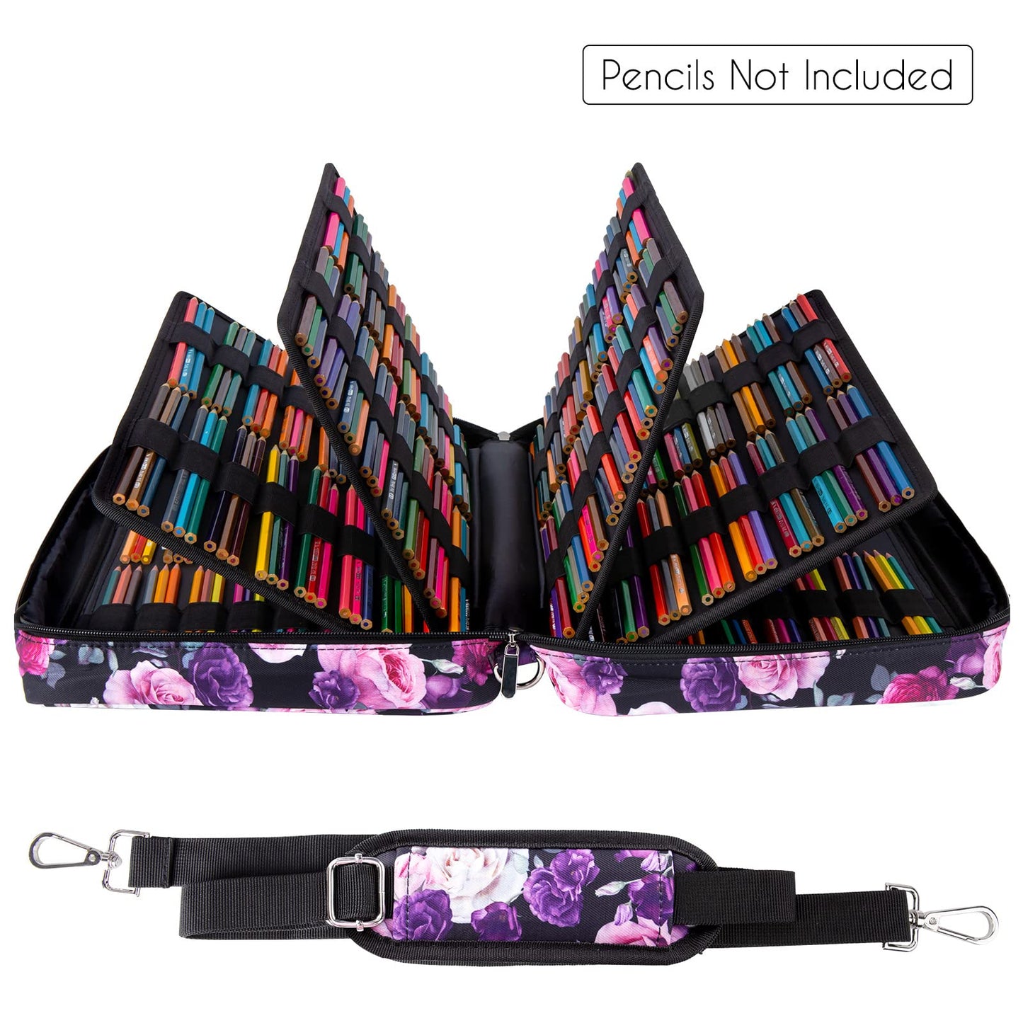 YOUSHARES 480 Slots Colored Pencil Case - Big Capacity Pen Case Organizer with Multilayer Holder