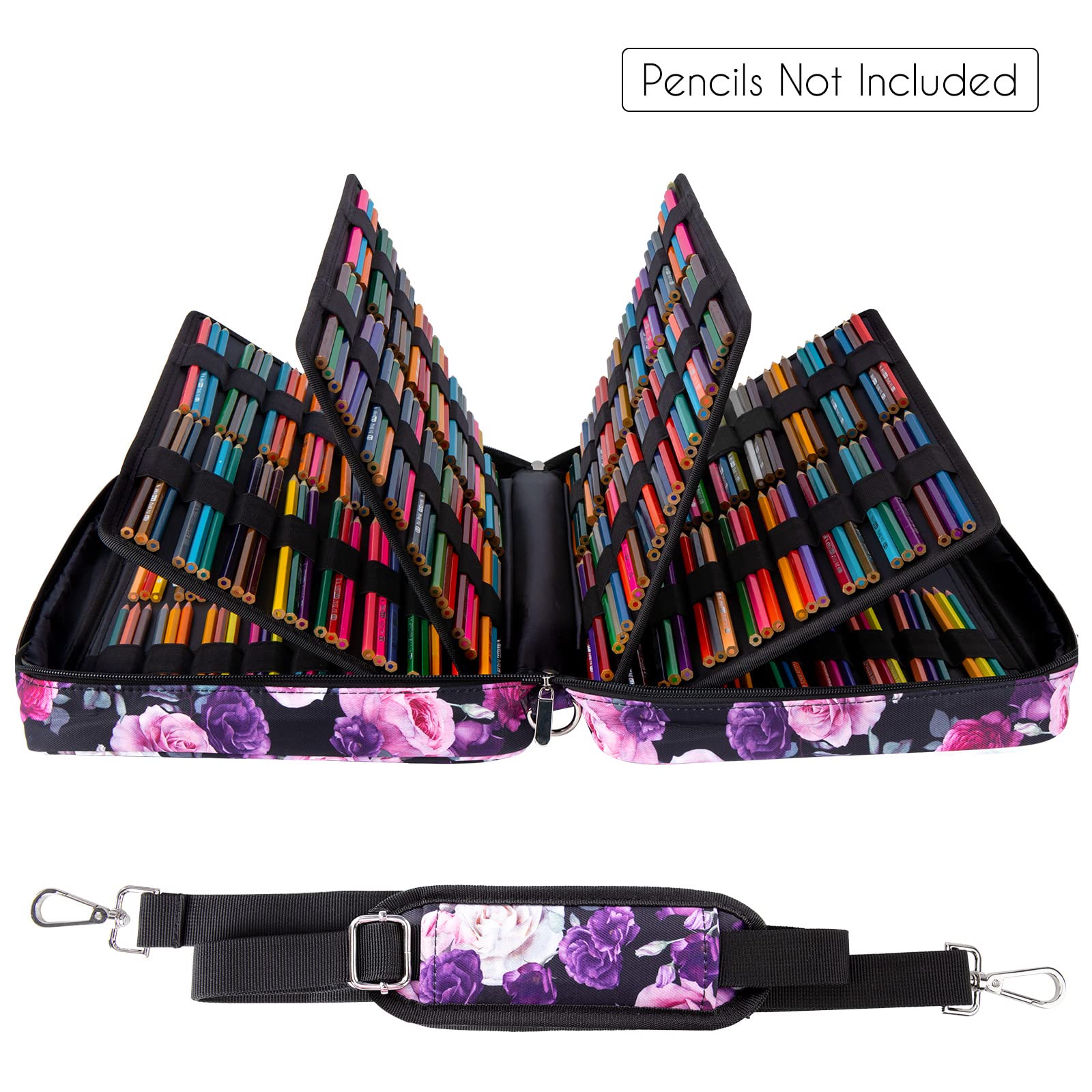 YOUSHARES 480 Slots Colored Pencil Case - Big Capacity Pen Case Organizer with Multilayer Holder
