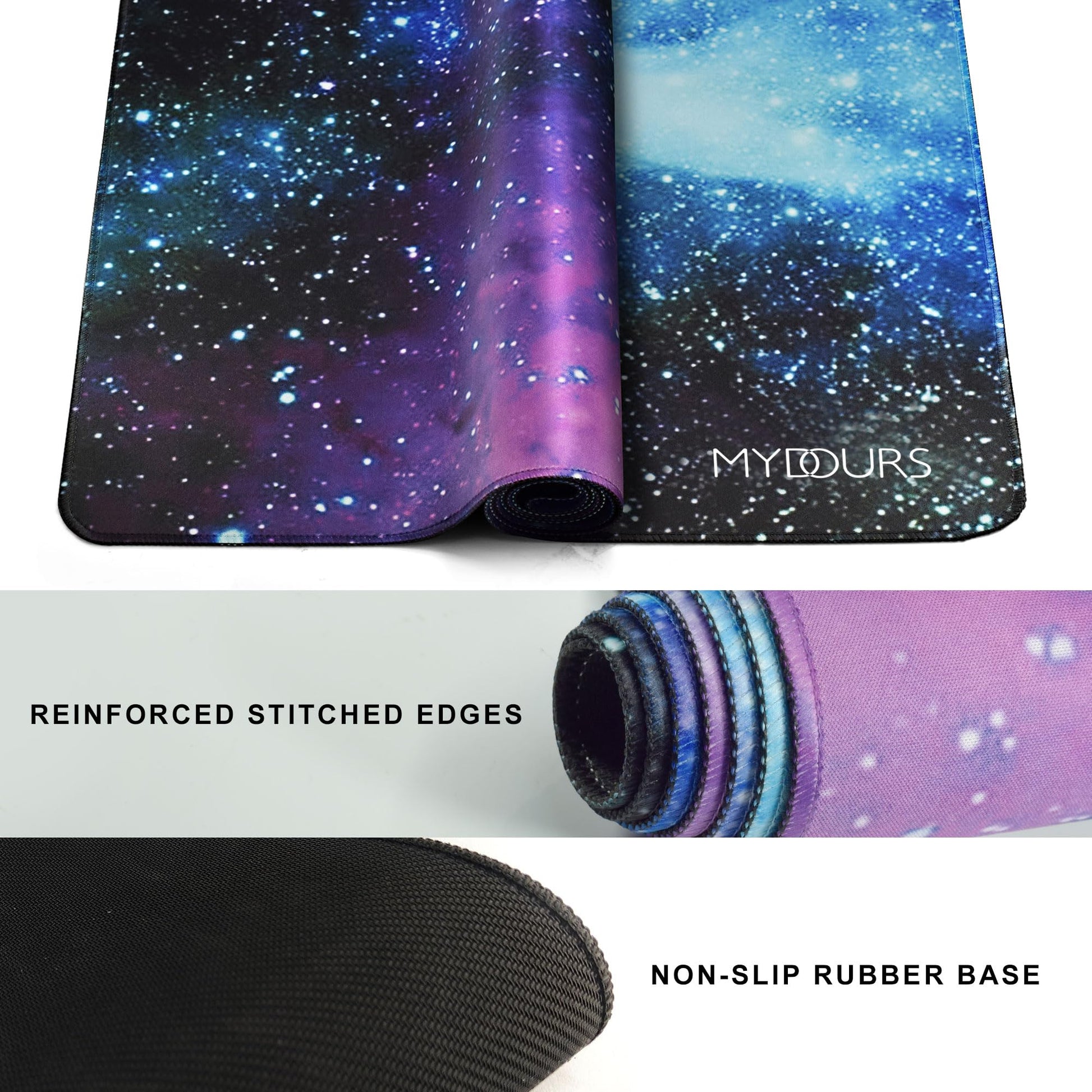 Mydours 40" x 16" Gaming Mouse Pad, XL Full Desk Pad (Purle Universe)