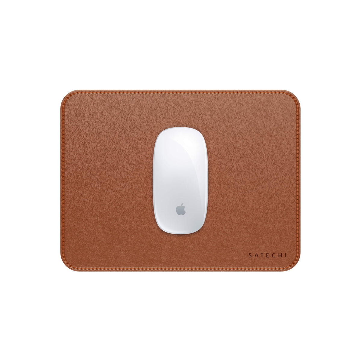 Satechi Vegan-Leather Mouse Pad, Reversible Design, Ergonomic, Brown