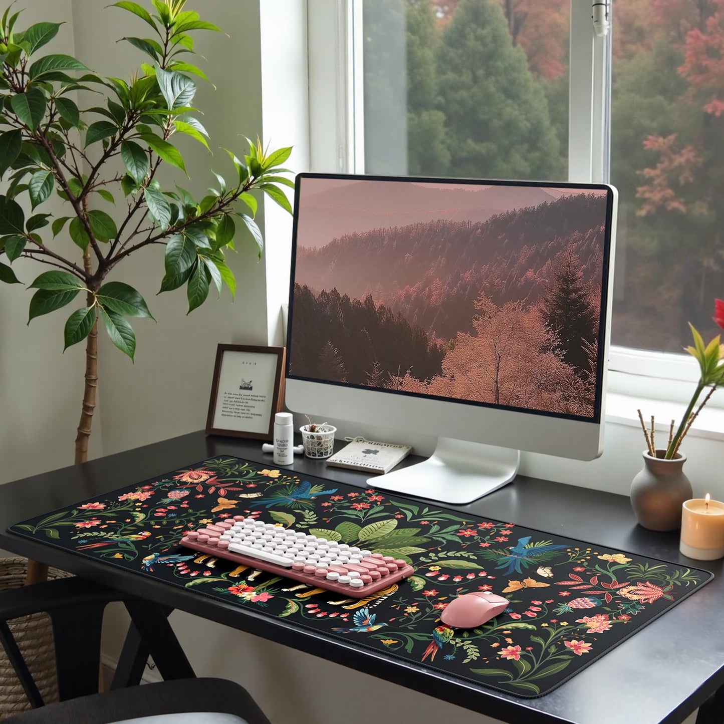 HAOCOO Large Gaming Mouse Pad, Smooth Surface Desk Cover Mat(Jungle)
