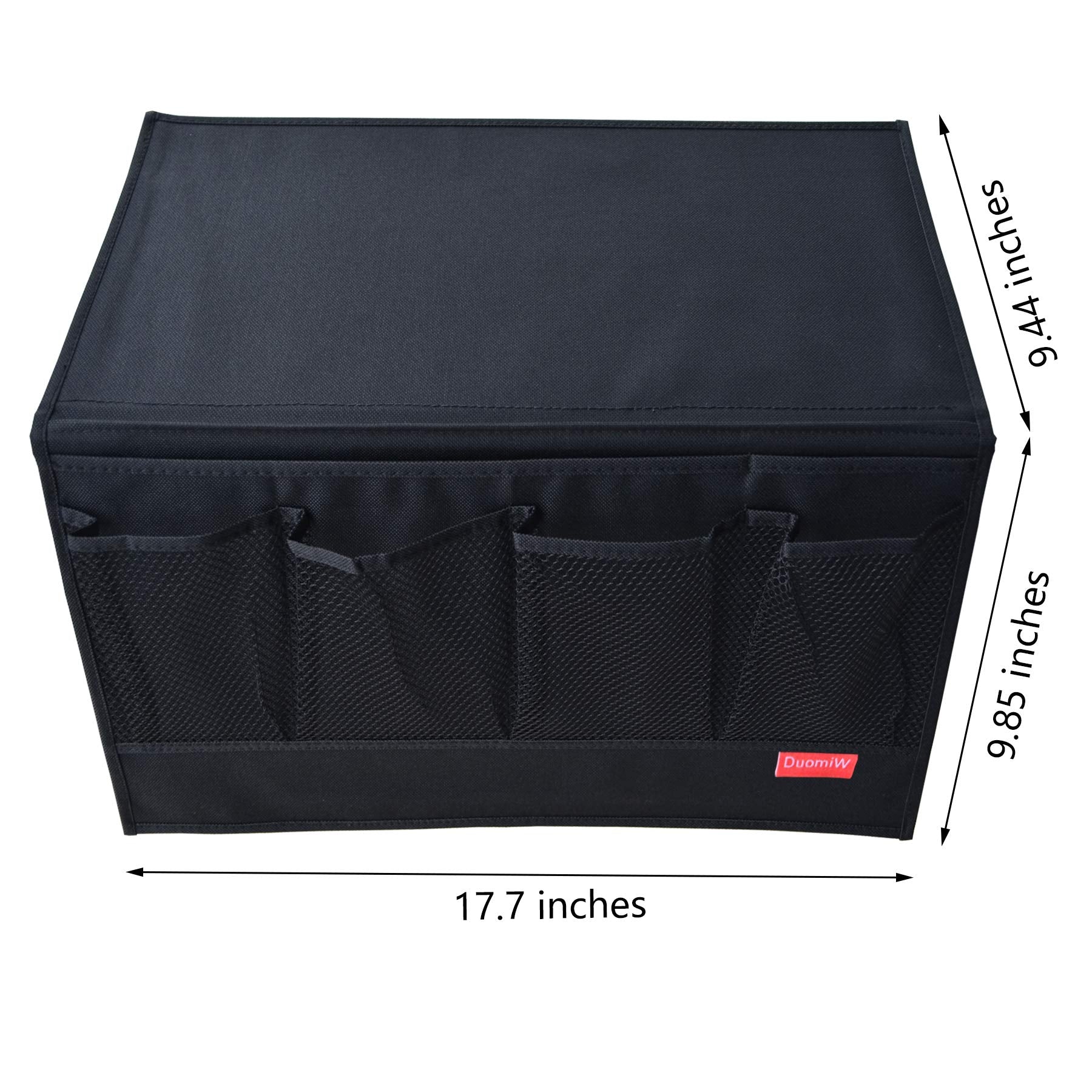 DuomiW Bedside Caddy Table Cabinet Storage Organizer 6 Pockets(Light Black)