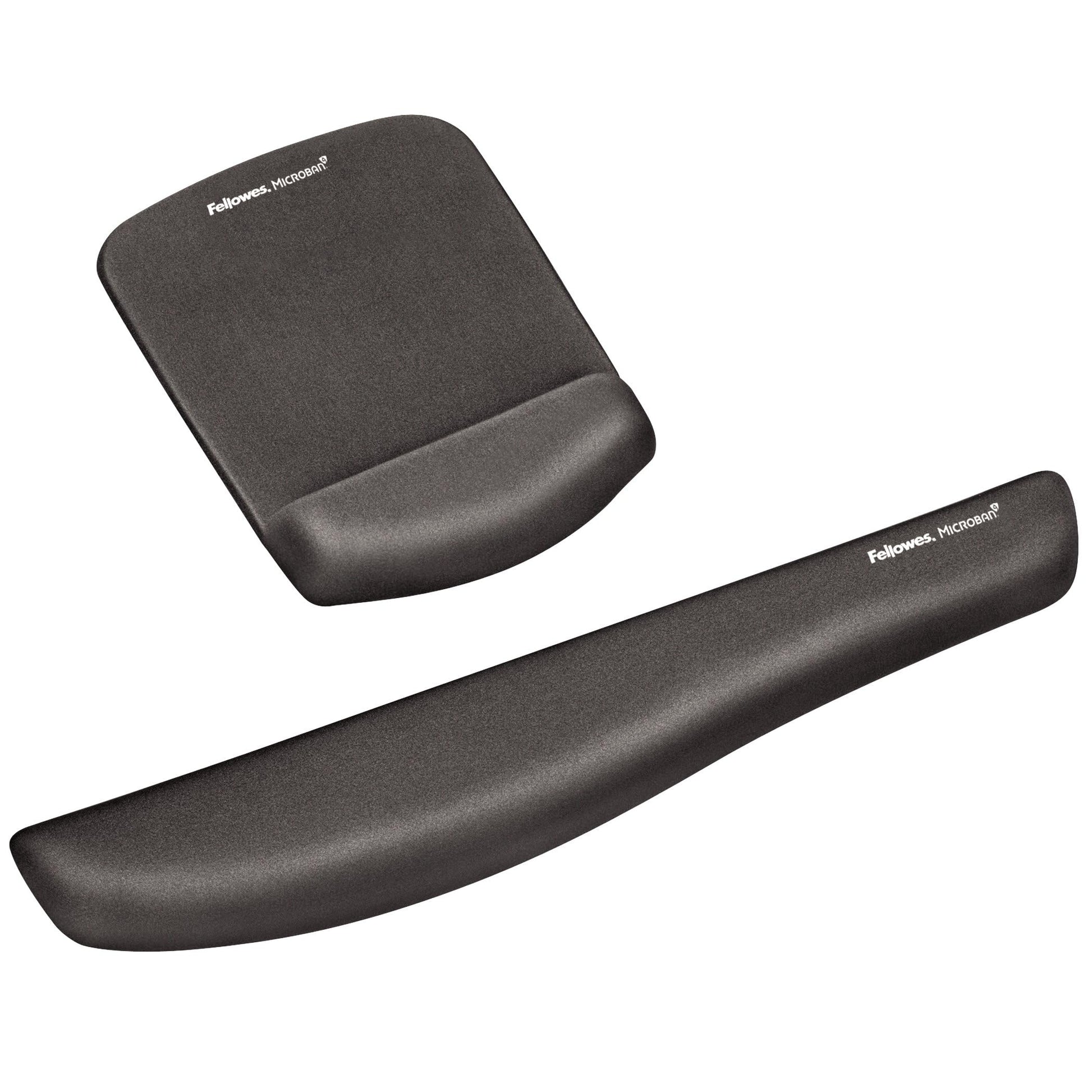 Fellowes PlushTouch Foam Keyboard Wrist Rest, MICROBAN Antimicrobial, Graphite (9252301), Classic