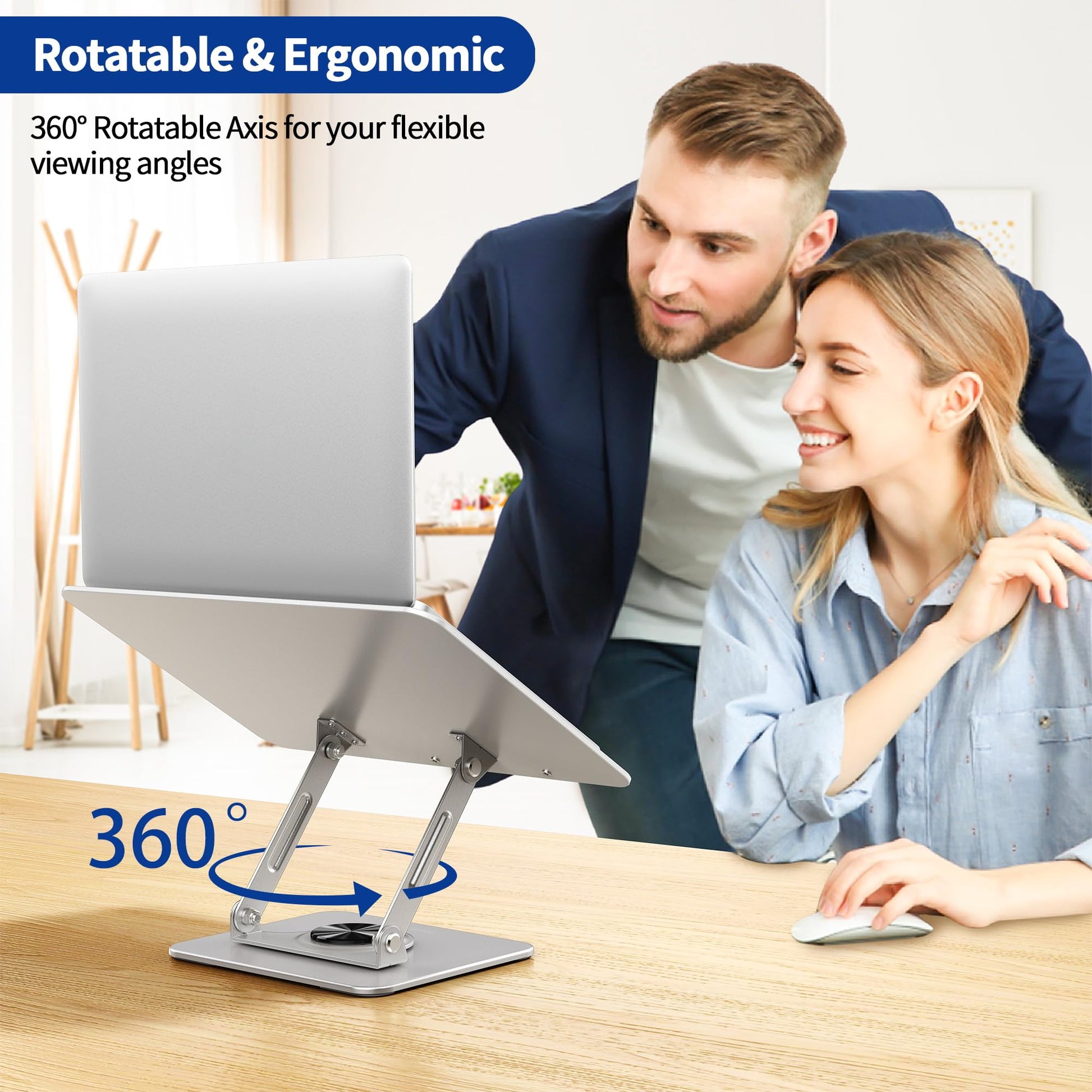 BESIGN BS02 Book Stand for Reading, Adjustable Book Holder, Ergonomic Laptop Stand, Cookbook Stand