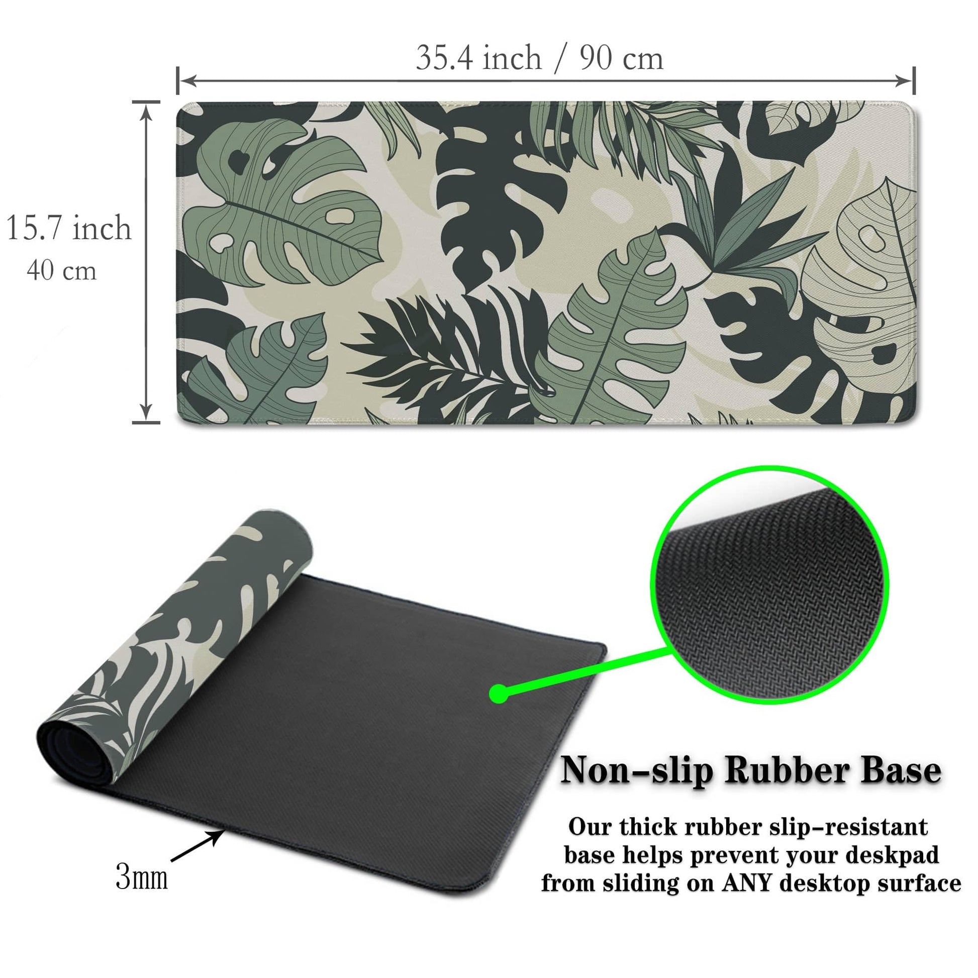 Samgula Large Mouse Pad Long Mousepad Desk Mouse Pads Keyboard Mats Gaming Mouse Mat Non-Slip