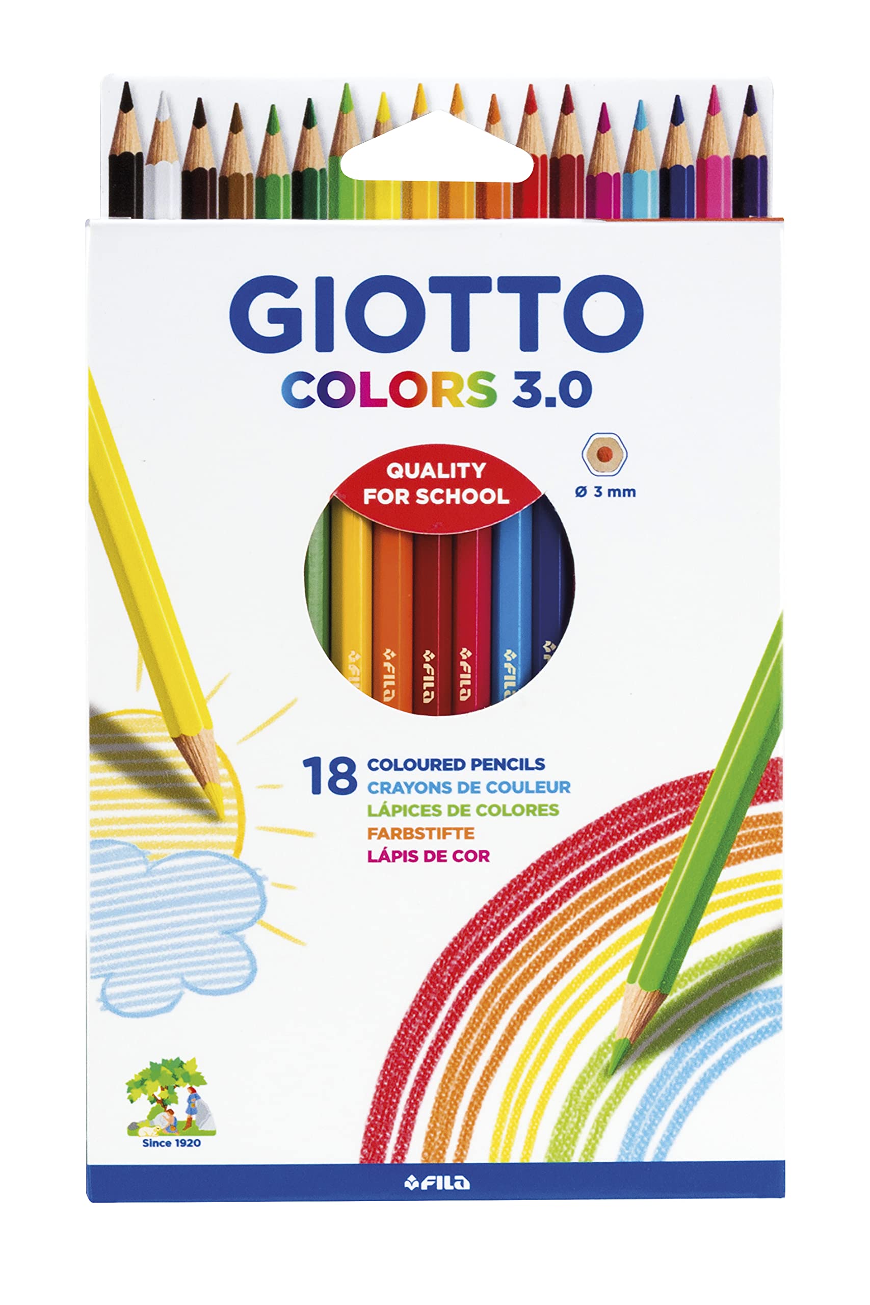 Giotto Colors 3.0 Pencil Case 18 Pieces