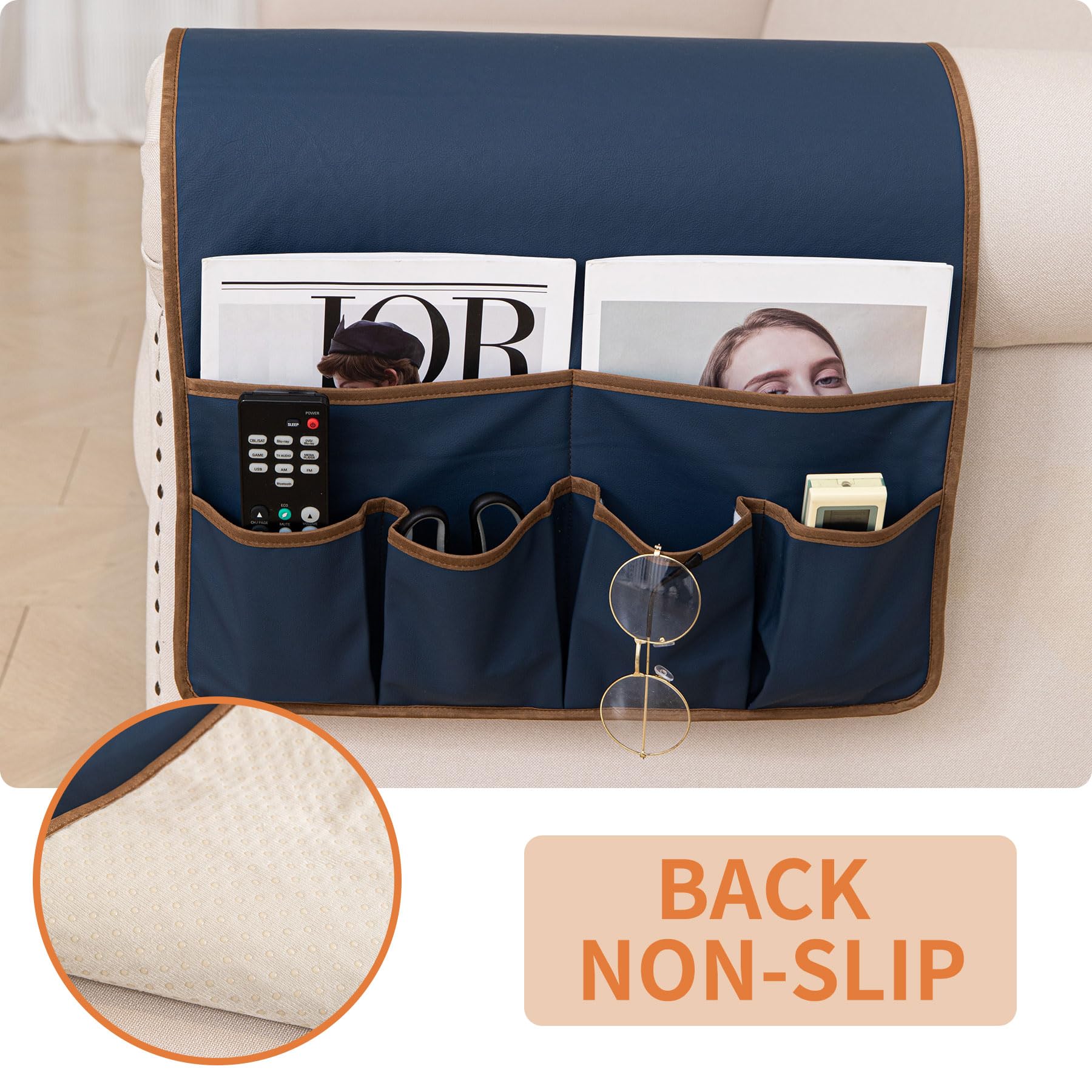 HAOMAIJIA Sofa Armrest Organizer, Remote Control Holder for Recliner Couch