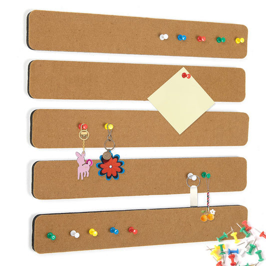 Felt Pin Board Bar Strips Bulletin Board for Bedrooms Offices Home Wall Decoration, Notice Board