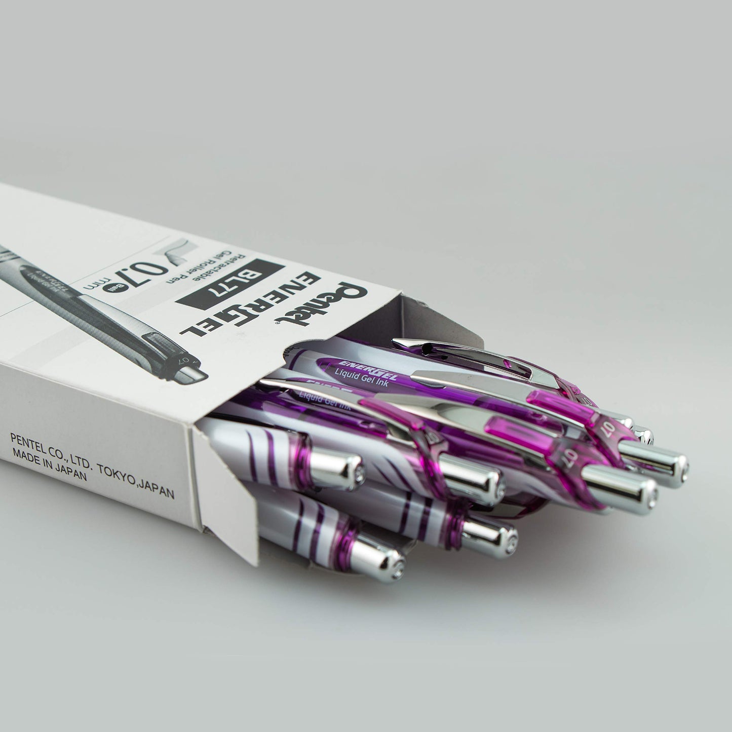 Pentel EnerGel Pearl Deluxe RTX Retractable Liquid Gel Pen, (0.7mm), Accent, Violet Ink, Box of 12
