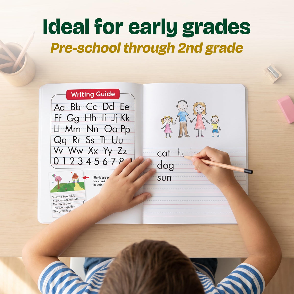 BAZIC PRODUCTS Primary Journal, Grades K-2, Draw & Write, 100 Sheets