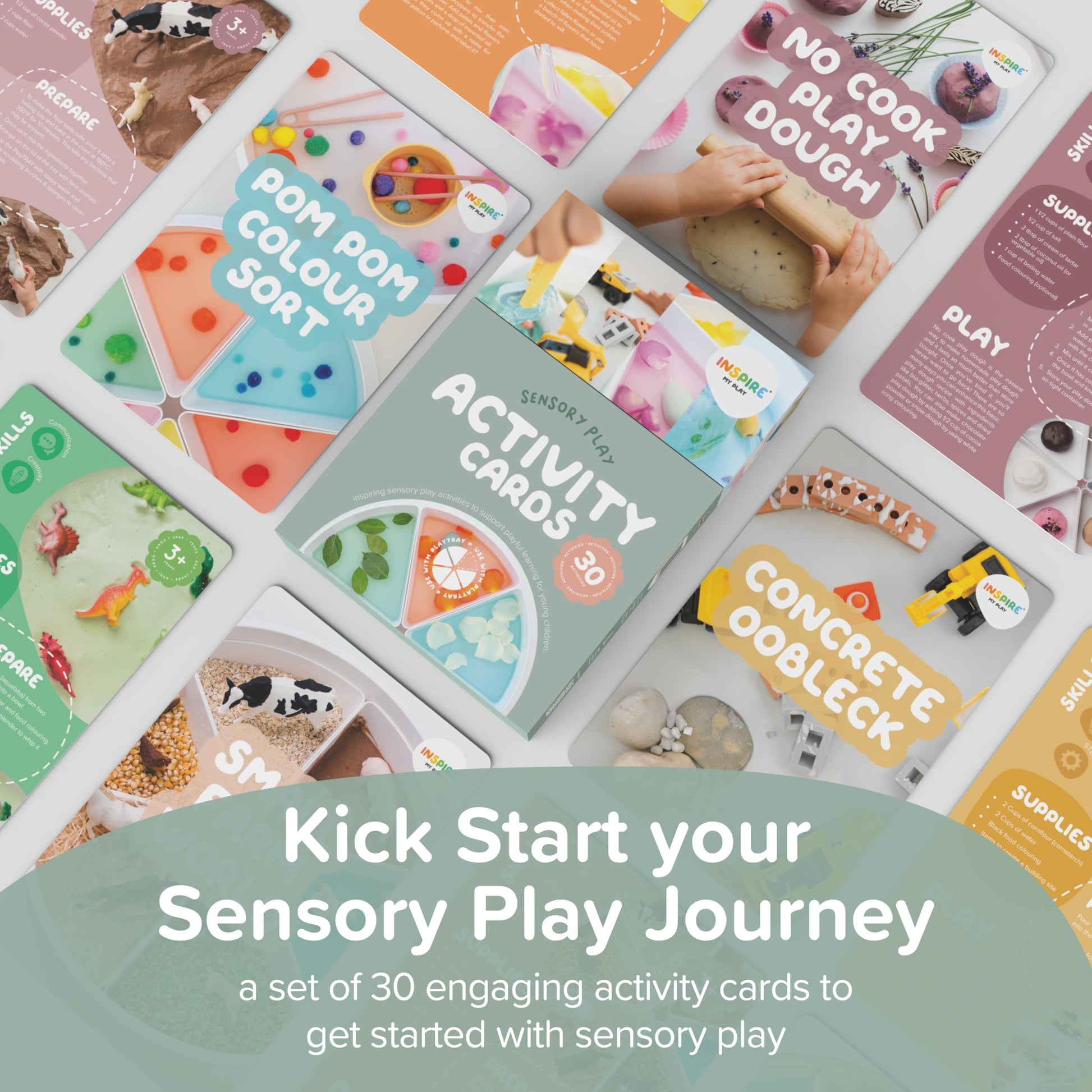 30 x Sensory Play Activity Cards for 2 Years Plus