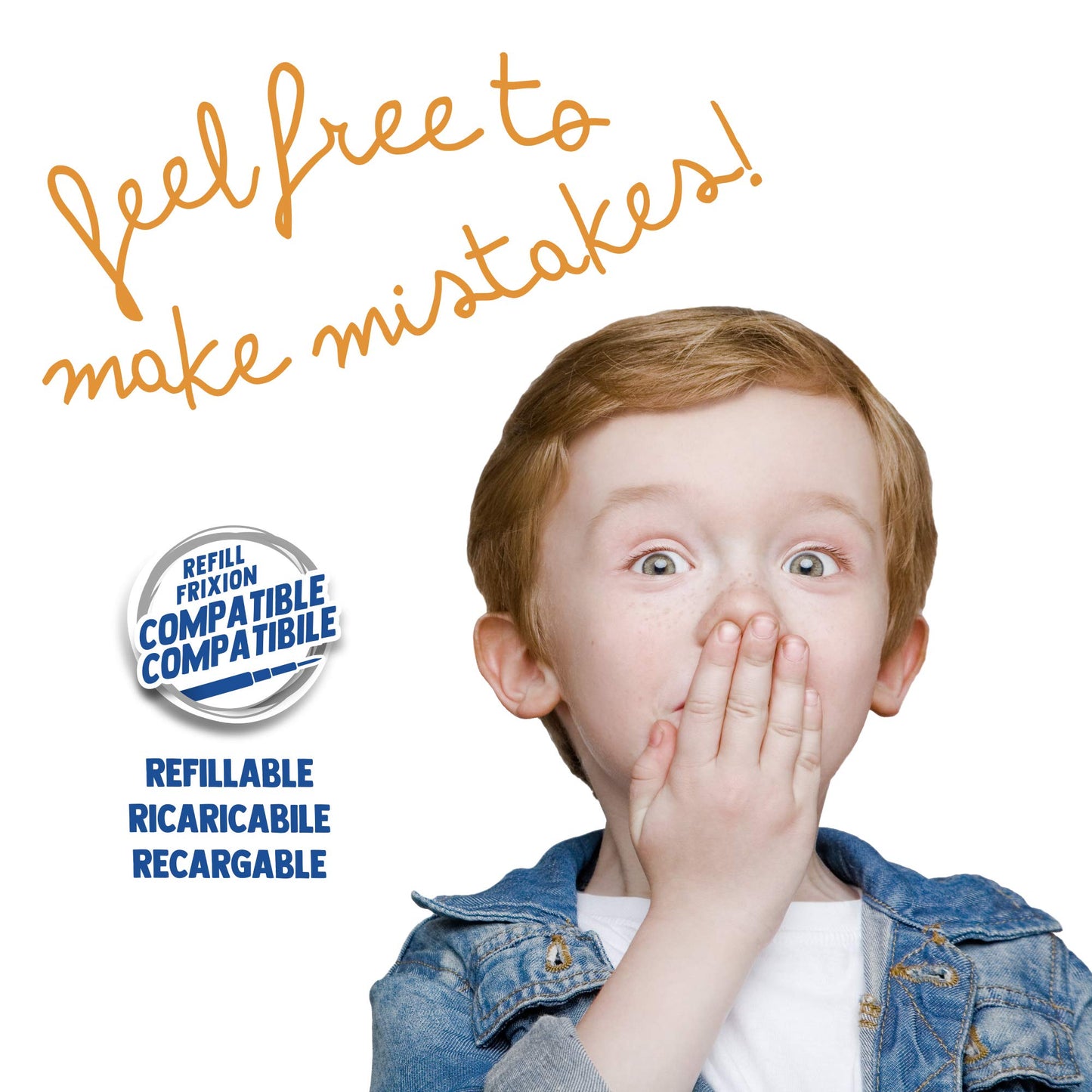 Carioca Oops Retractable Black | Erasable Refillable Retractable Ballpoint Pens Set for School
