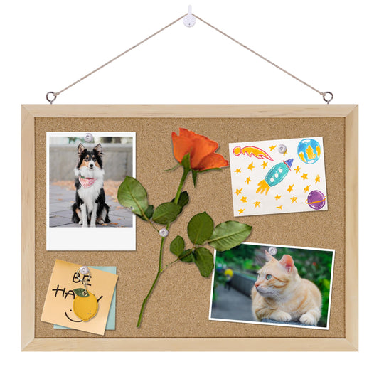 DAHAPYBOO Cork Board for Office with Pin Oak Wood Boards,11x15