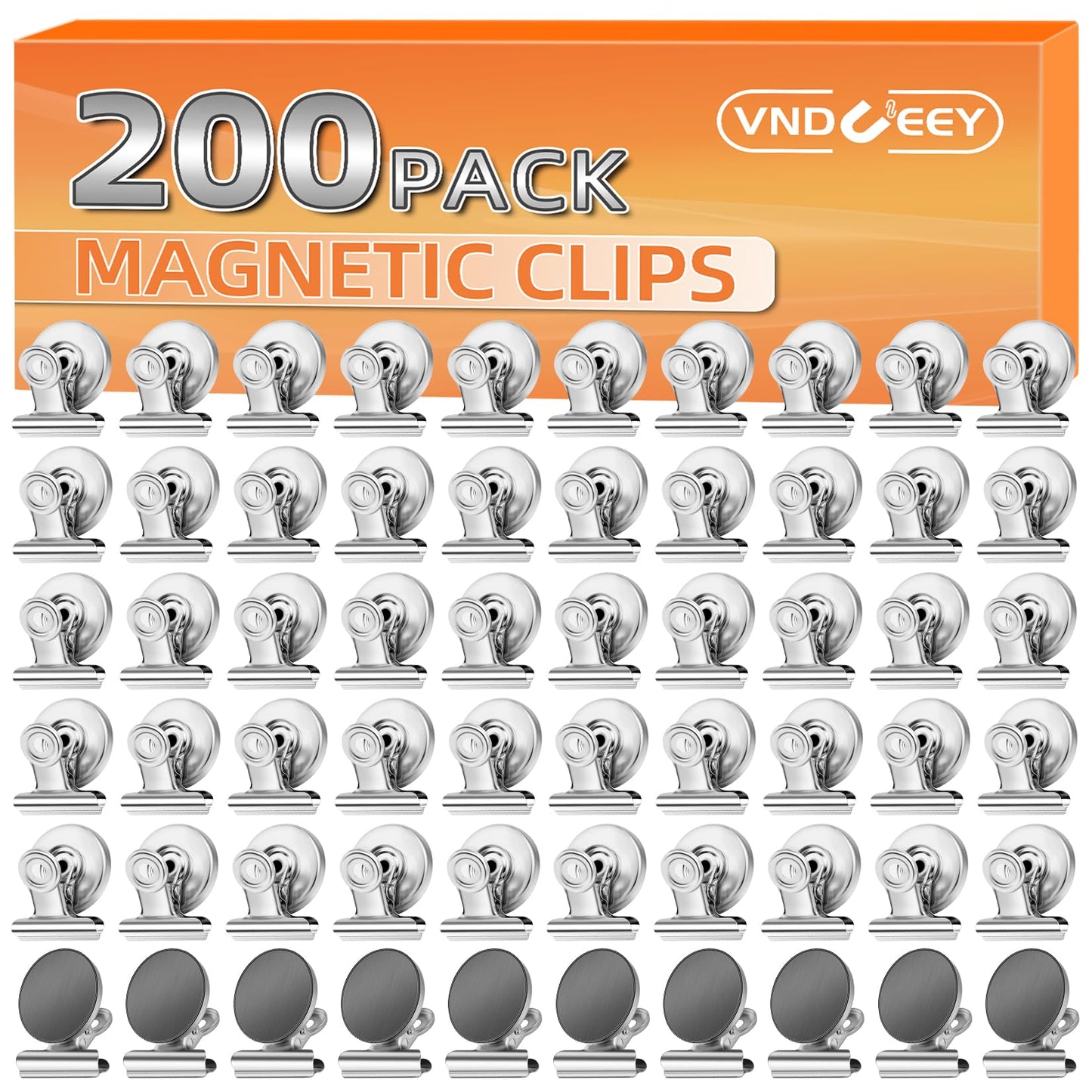 VNDUEEY 200 Pack Fridge Magnets Refrigerator Magnets, Strong Magnetic Clips Heavy Duty, Magnet