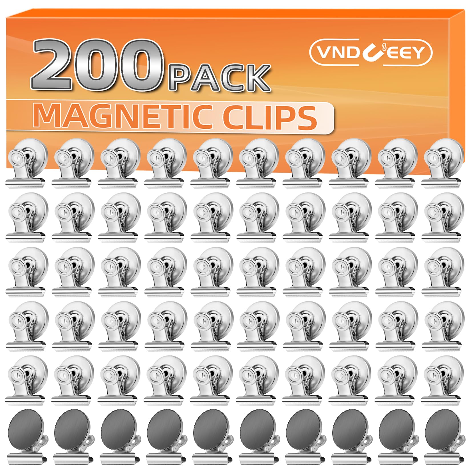 VNDUEEY 200 Pack Fridge Magnets Refrigerator Magnets, Strong Magnetic Clips Heavy Duty, Magnet