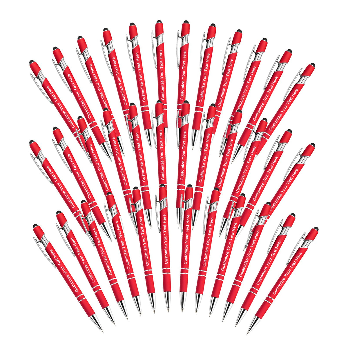 Qingxily Custom Pens Bulk - Up to 300 Personalized Stylus Ballpoint Pens With Free Engraving