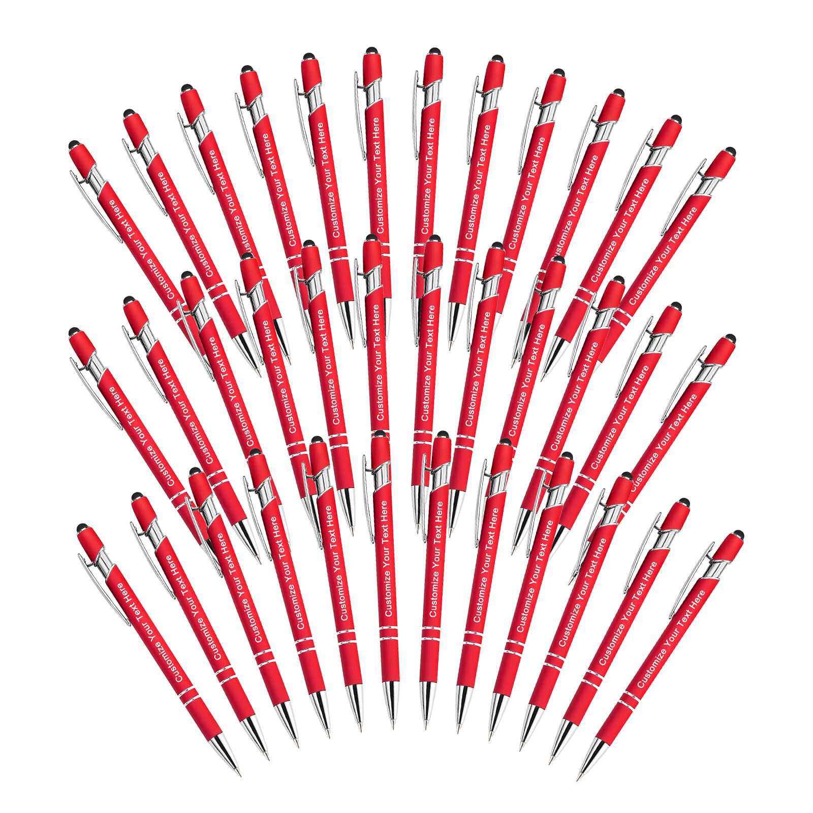Qingxily Custom Pens Bulk - Up to 300 Personalized Stylus Ballpoint Pens With Free Engraving