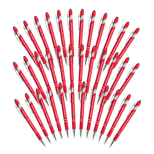 Qingxily Custom Pens Bulk - Up to 300 Personalized Stylus Ballpoint Pens With Free Engraving