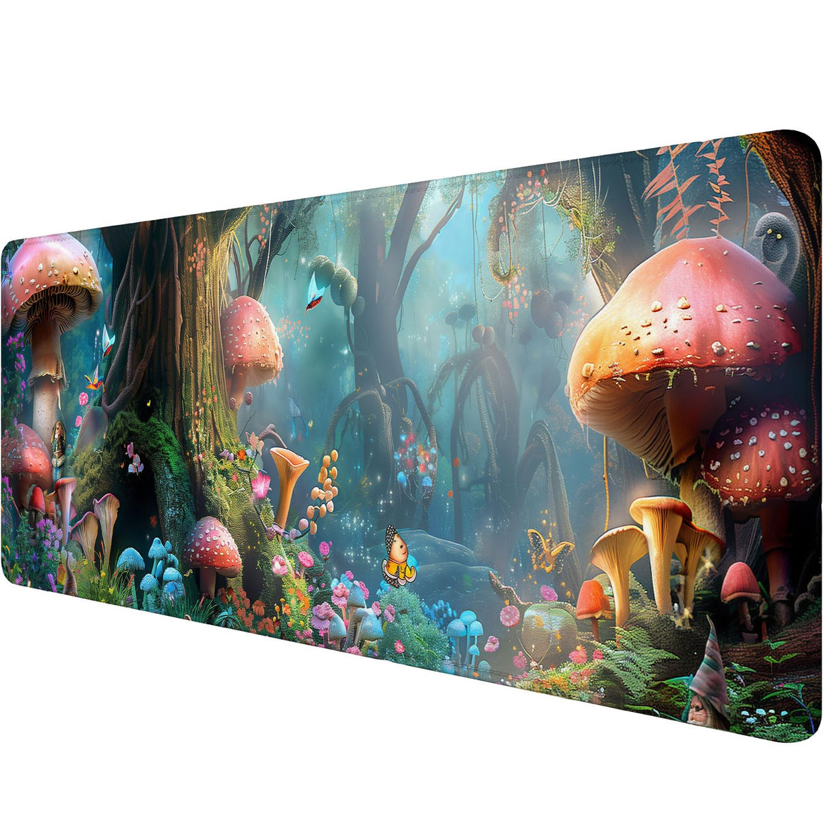 Fairytale Forest Gaming Mouse Pad Wonderland Enchanted Mushrooms XL Mouse Pad Large Mousepad