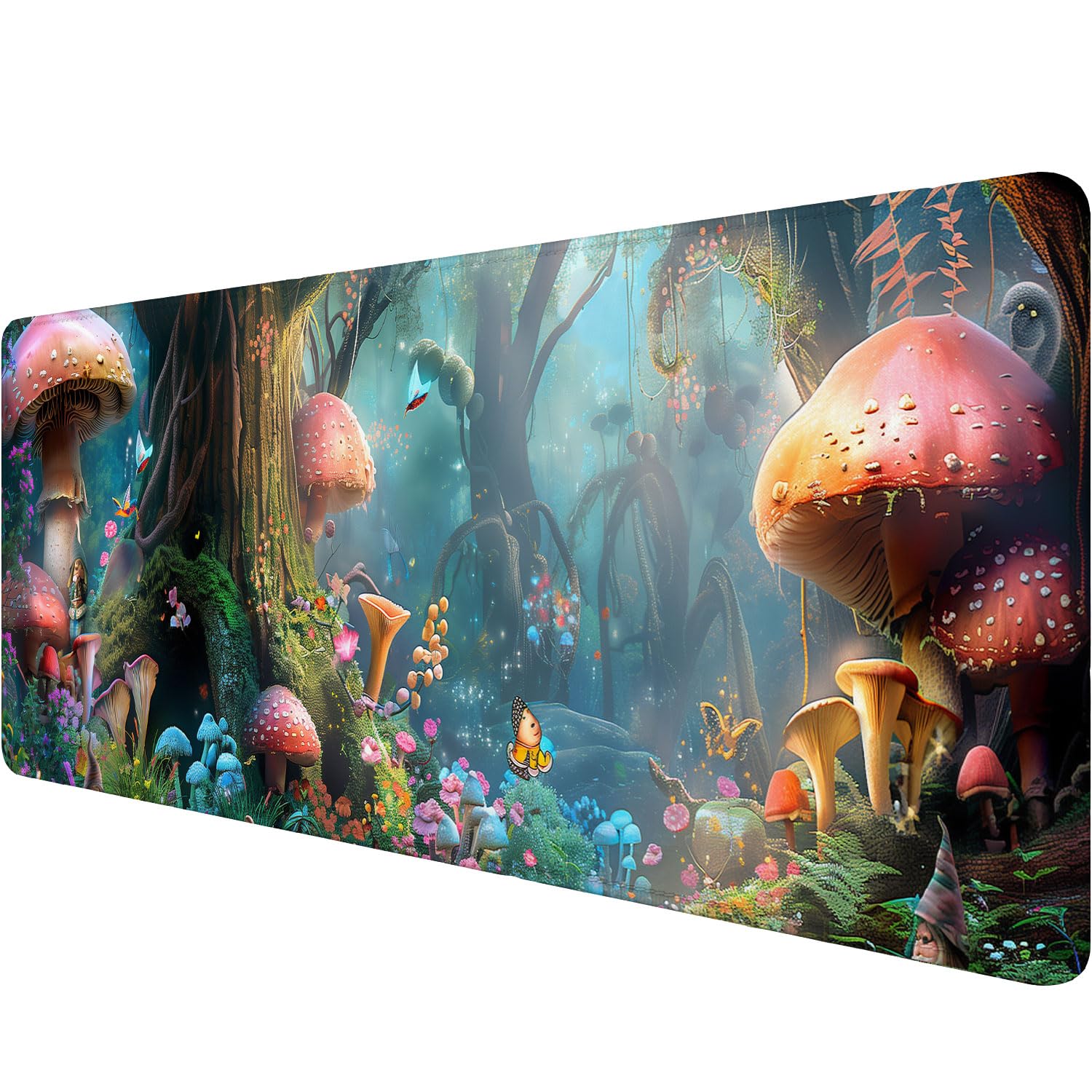 Fairytale Forest Gaming Mouse Pad Wonderland Enchanted Mushrooms XL Mouse Pad Large Mousepad
