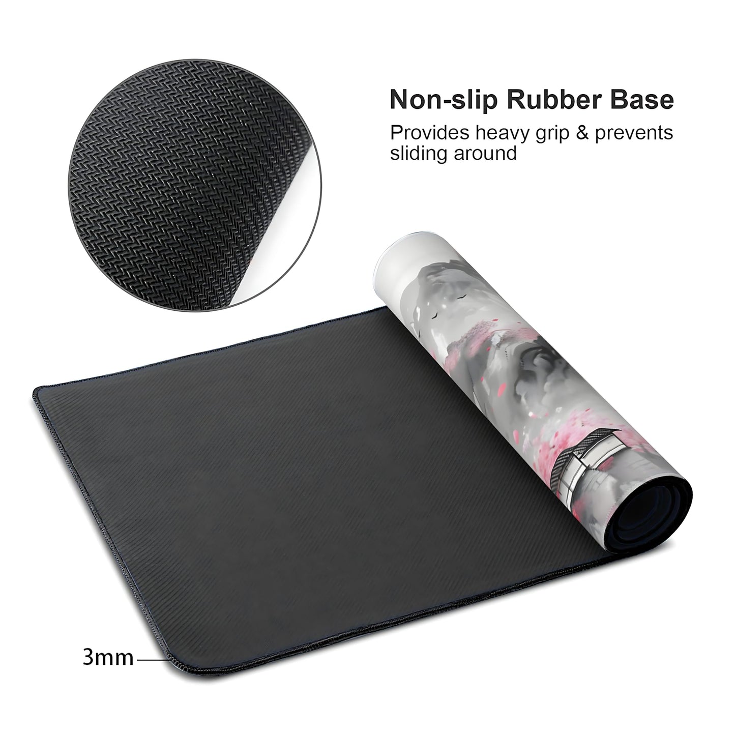 Japanese Cherry Blossom Large Mouse Pad,Gaming Keyboard Desk Pad,Extended Mouse Mat Non-Slip Rubber
