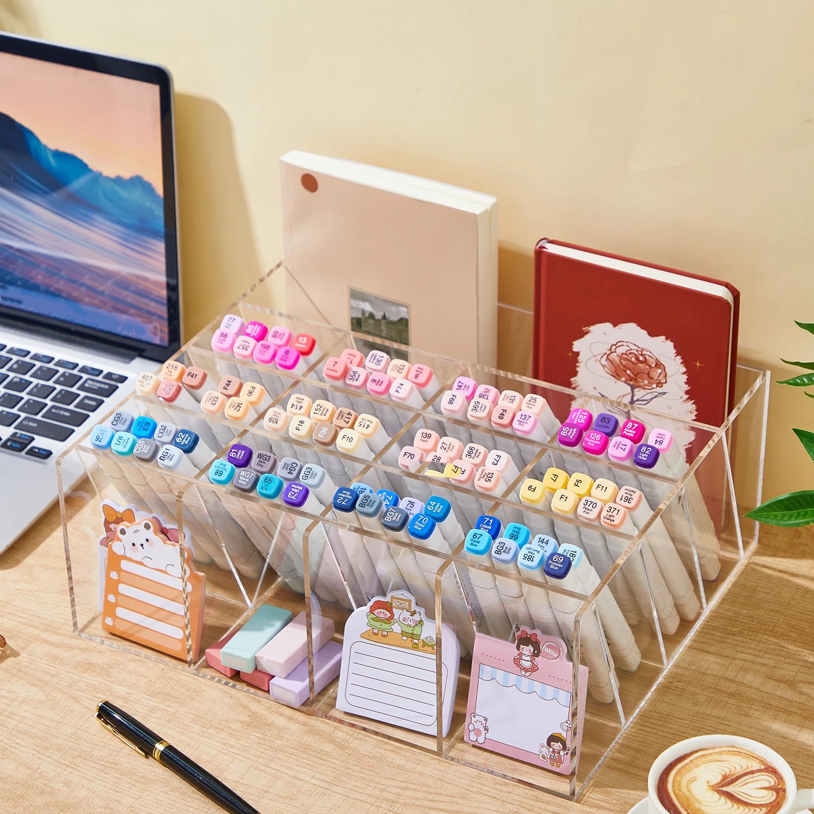 MotiMind Acrylic Pen and Marker Organizer for 200 Markers