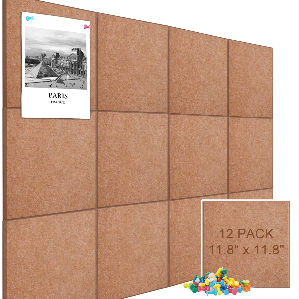 48" x 36" Large Felt Bulletin Board & Cork Board Alternative, Mauvey Pink