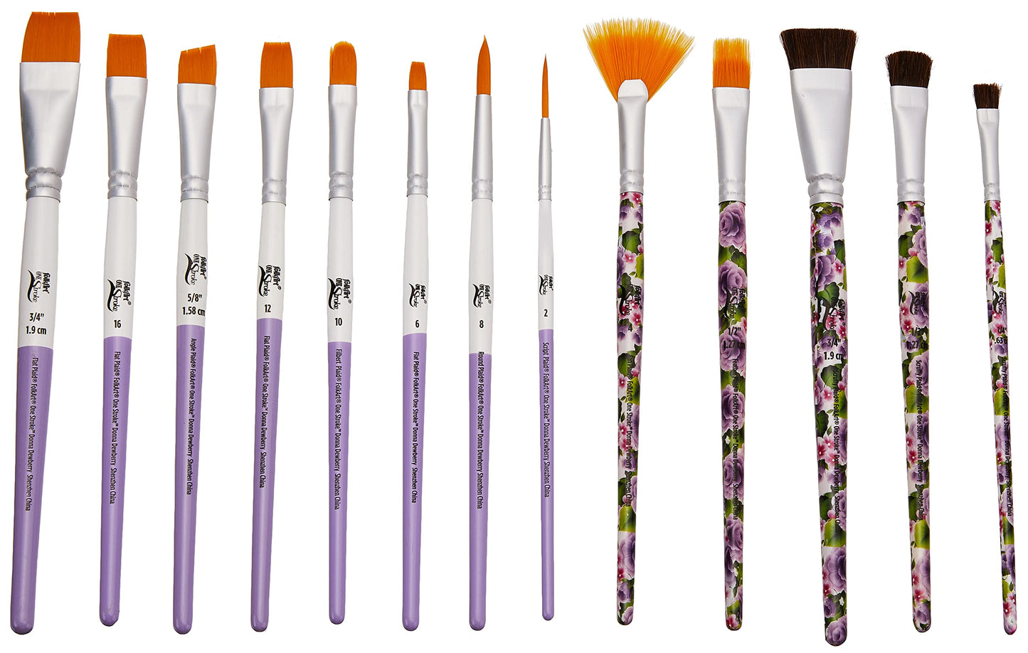 FolkArt One Stroke Signature Collection Paint Brush Set, 13 Piece