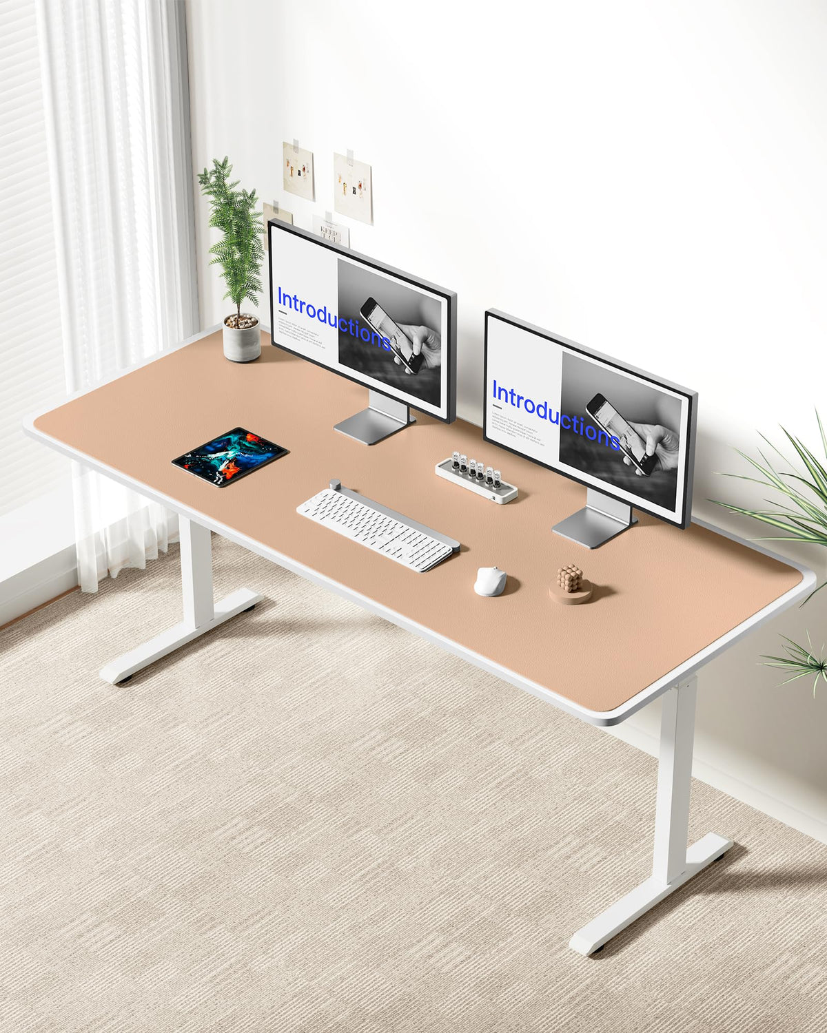 YSAGi Leather Desk Pad Protector, Office Desk Mat, Large Mouse Pad, Non-Slip PU Leather Desk