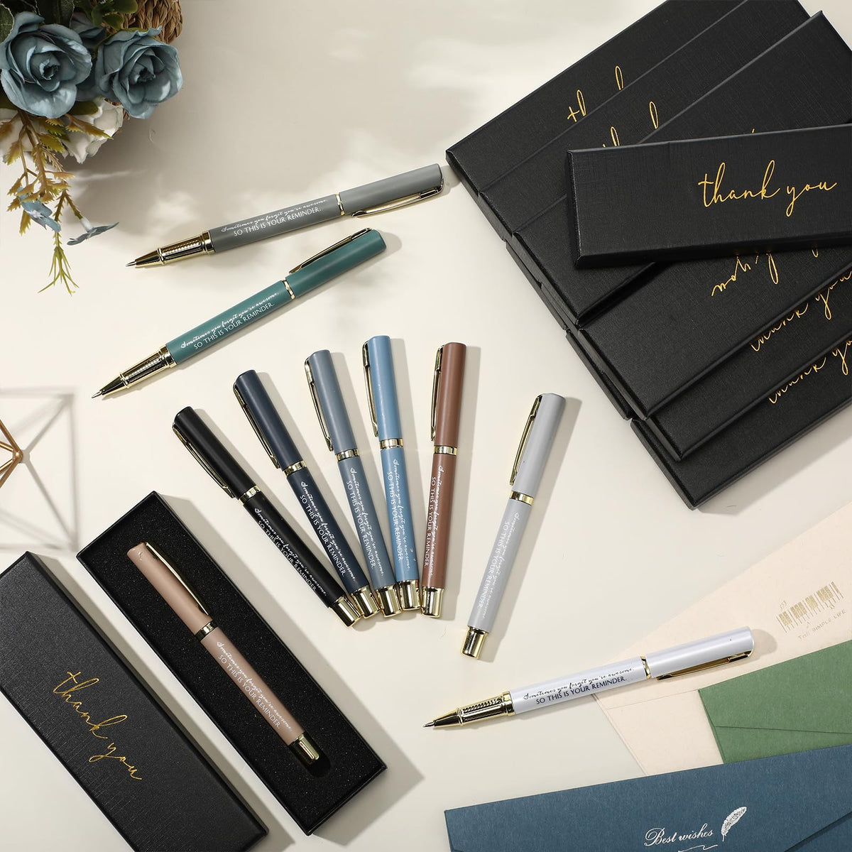 PerKoop 10 Sets Thank You Gifts, Appreciation Pens with Boxes for Men Women