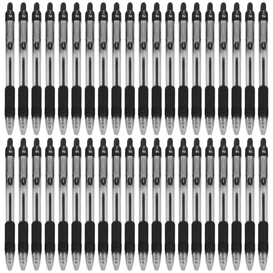 Zebra Z-Grip Retractable Ballpoint Pen 1.0mm Point Size Black Ink 40 Pack