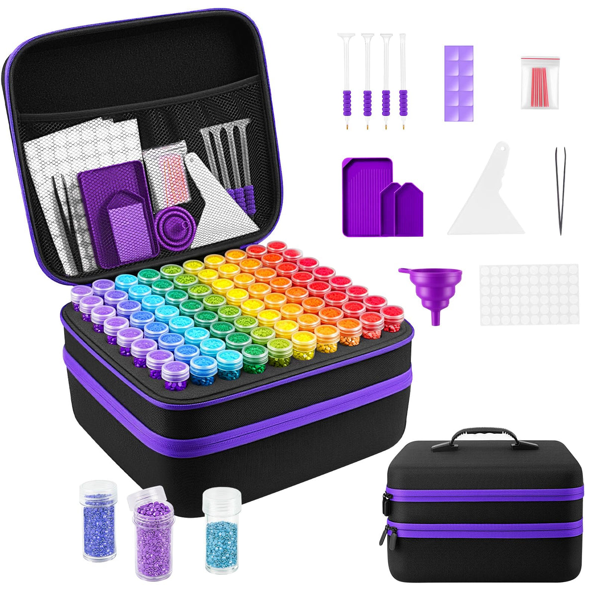 ZORETCO Diamond Art Storage - 240 Containers Diamond Art Kits for Adults