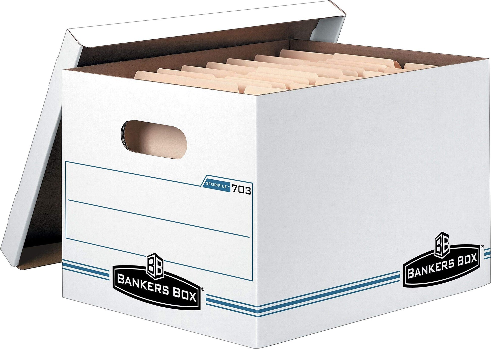 Bankers Box Products - Bankers Box - Stor/File Storage Box, Letter/Legal, Lift-Off Lid, White