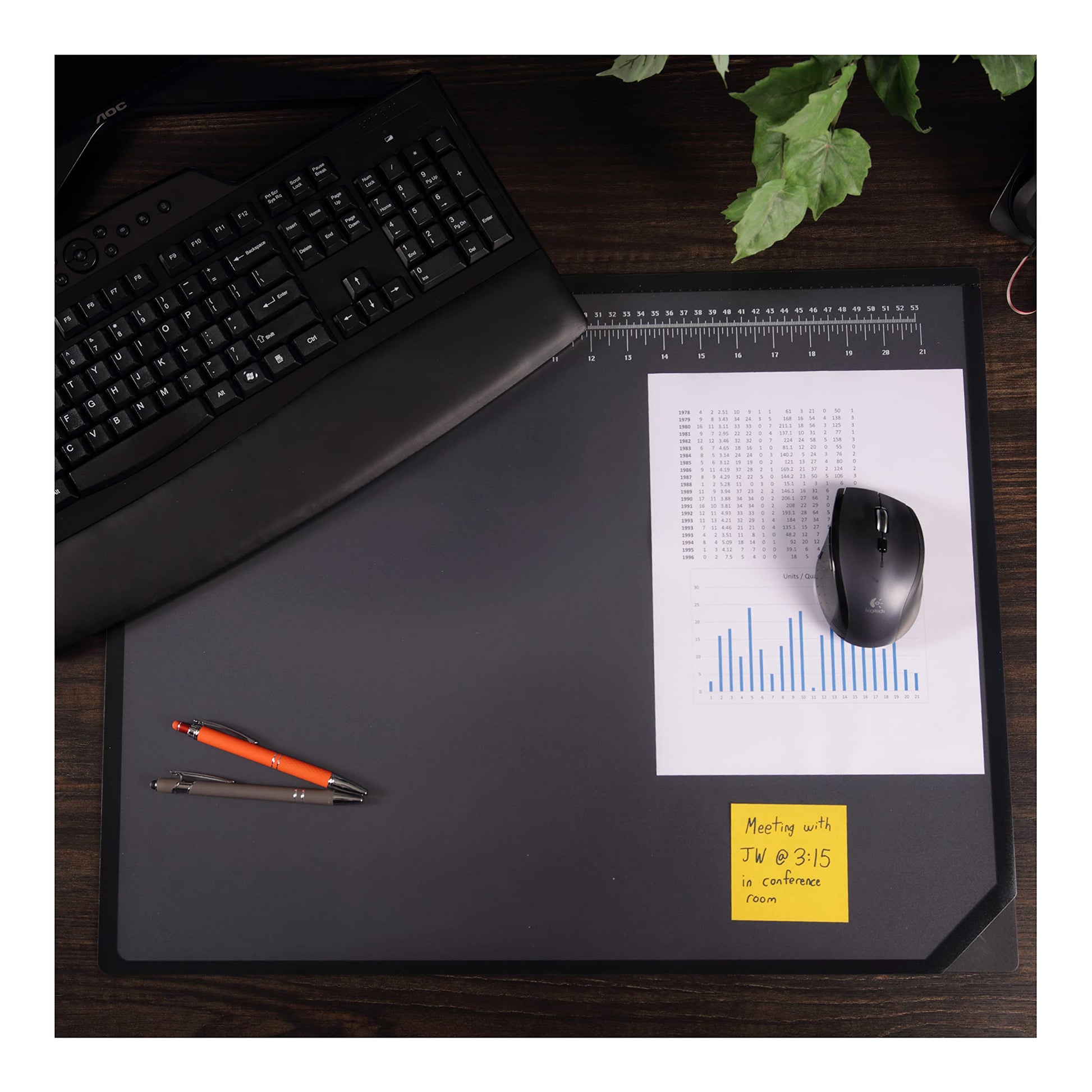 Artistic Logo Pad Engineering Desk Mat Pad for Desktop Organization & Document Protection, Printed