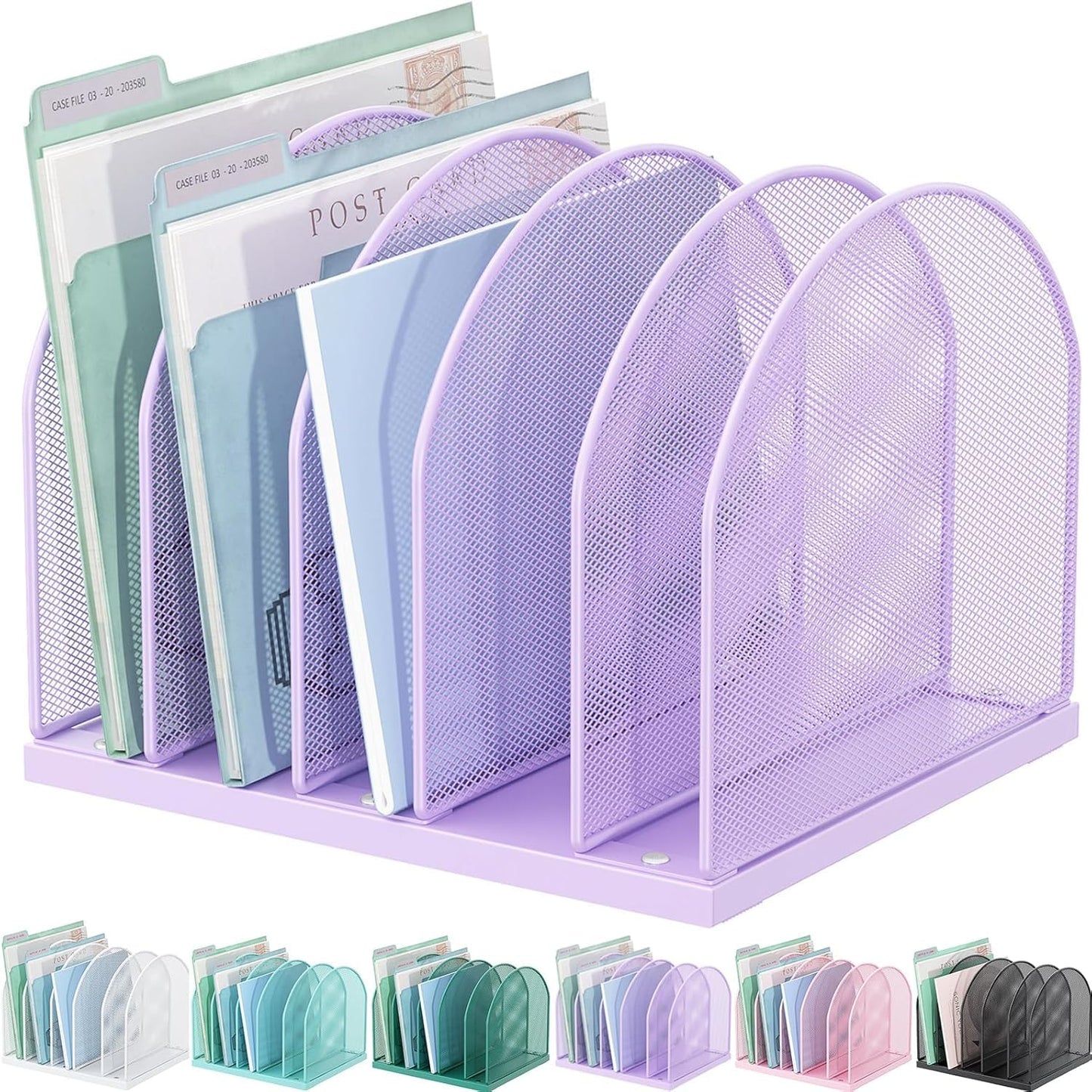 gianotter Desktop File Organizer with 5 Compartments