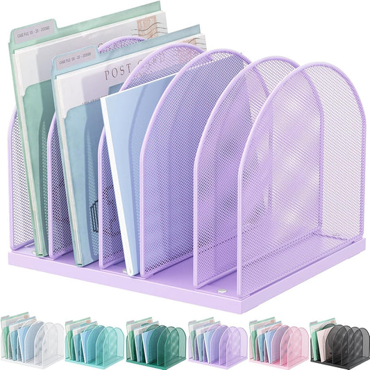 gianotter Desktop File Organizer with 5 Compartments