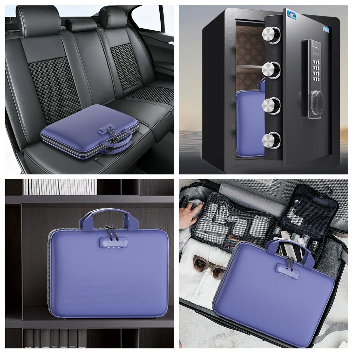 Tamfile Fireproof File Organizer with Lock,Hard Case Fireproof Document Box