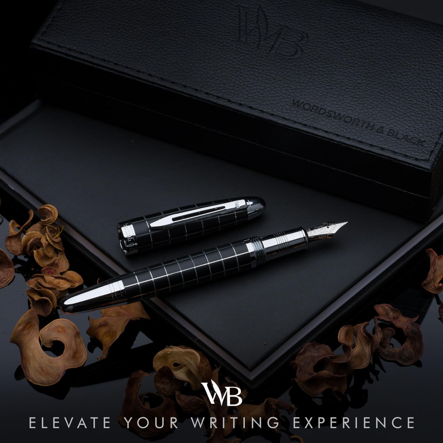 Wordsworth & Black Majesti Luxury Fountain Pen Set for Writing, Medium Nib