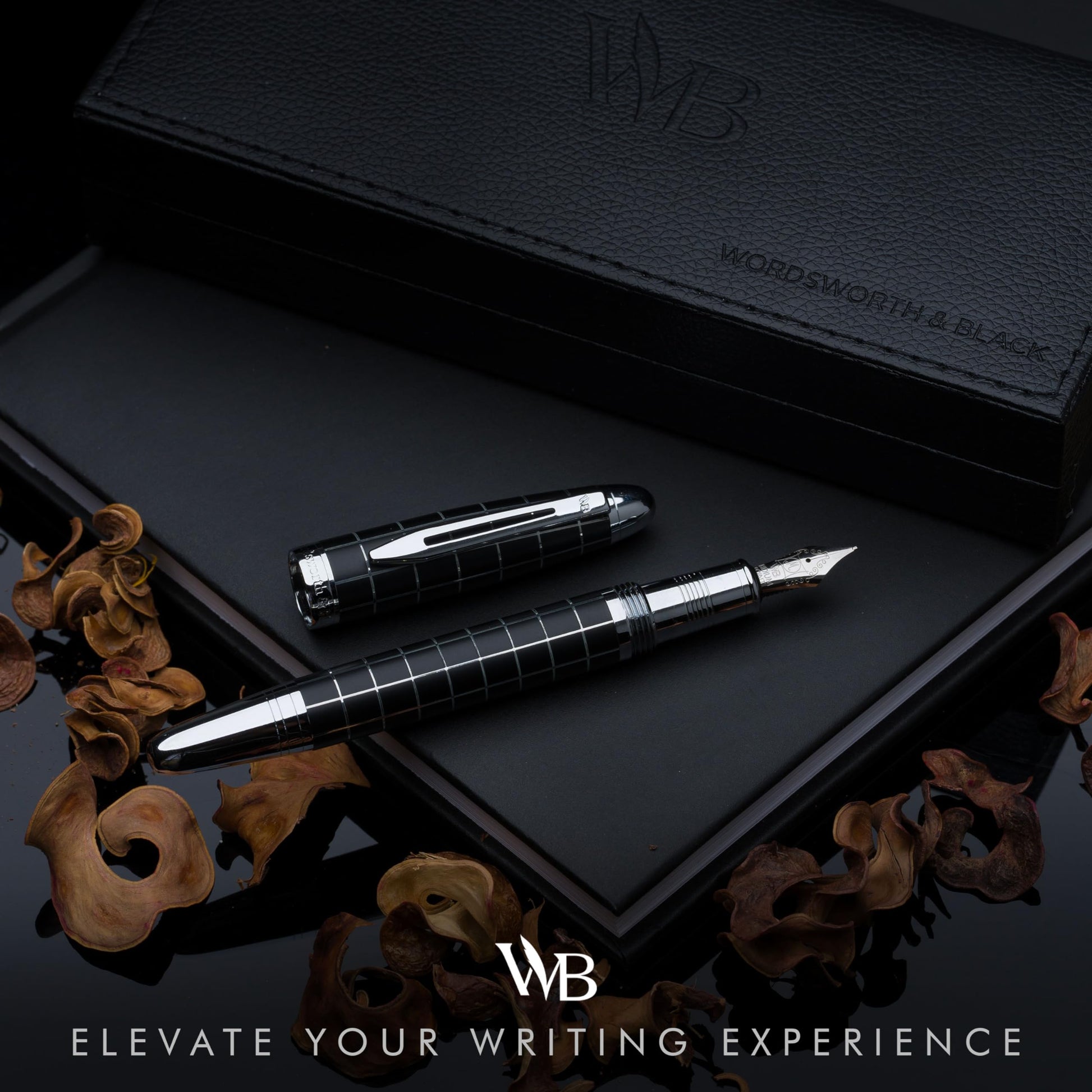 Wordsworth & Black Majesti Luxury Fountain Pen Set for Writing, Medium Nib