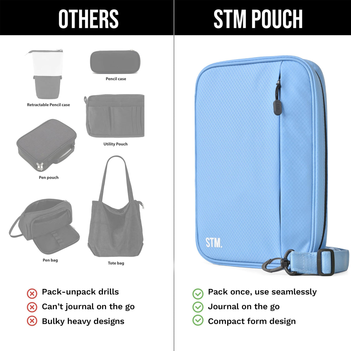 Scribbles That Matter - A5 Pencil Case Pouch + Journal Organizer - Large capacity Kawaii Pencil