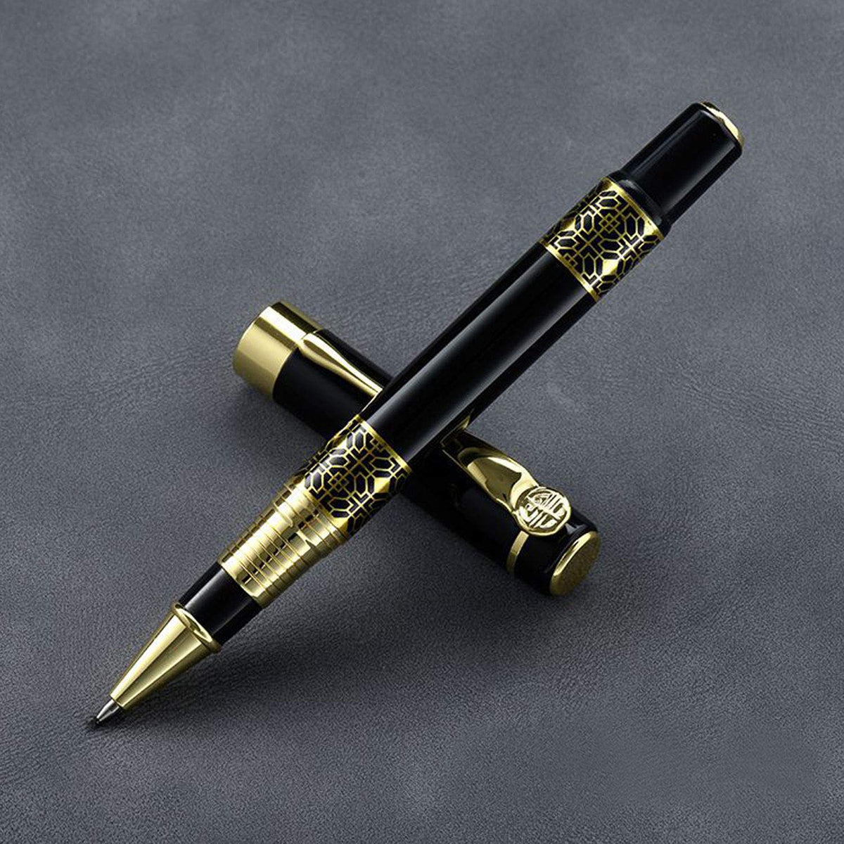 YIVONKA Personalized custom pens Free Engraving pens Roller Ballpen, Ballpoint pen,Medium Refill