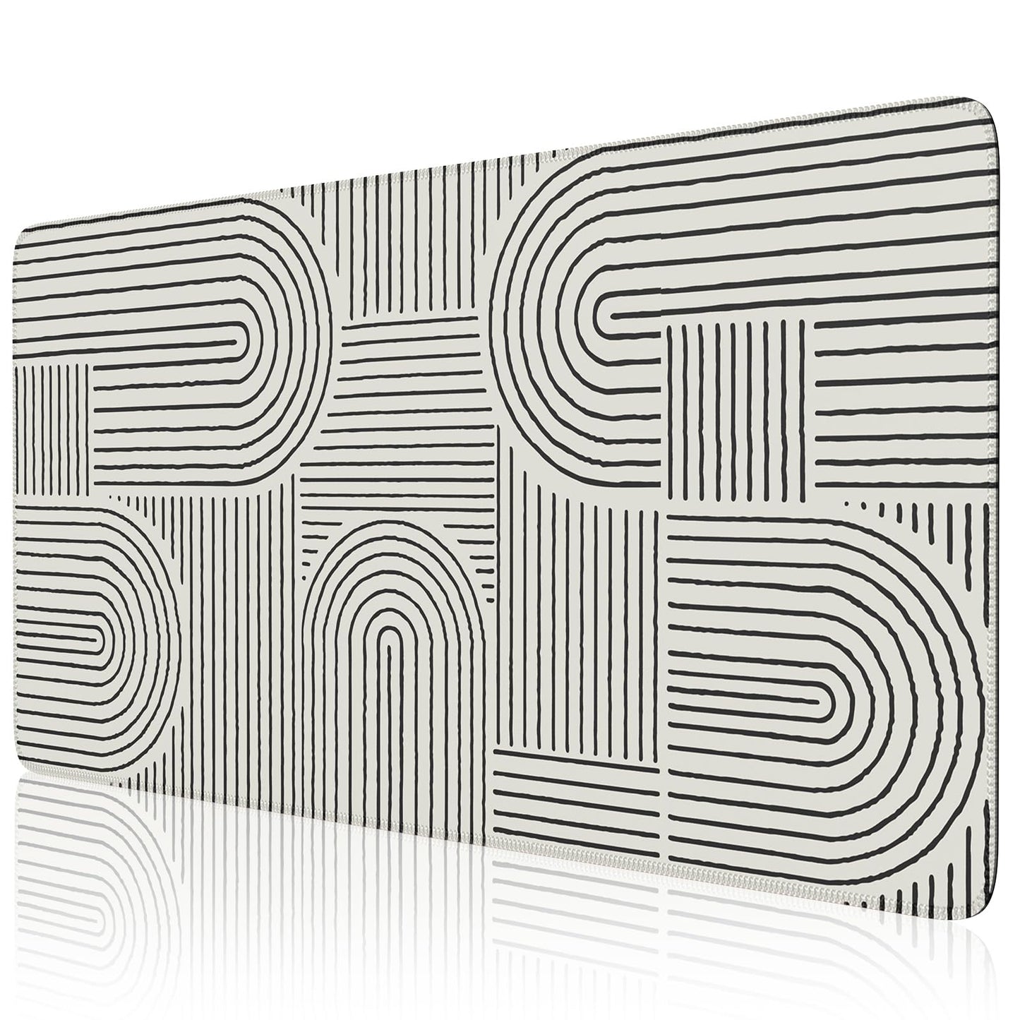 iCasso White Desk Matt for Desktop, Cute Desk Pad Mat, White