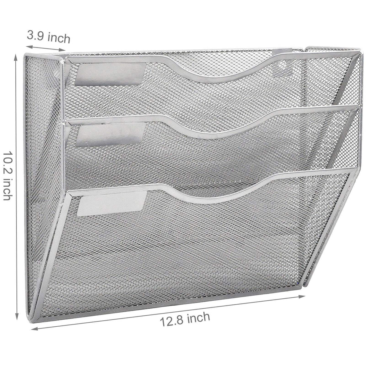 EASEPRES 3 Pocket Mesh Hanging Wall File Organizer, Wall Mounted Mail Paper Document Folder Holder