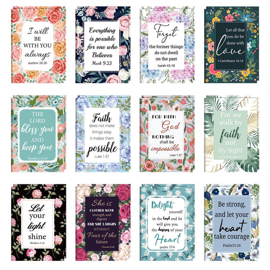 BESARME 24 Pack Bible Verse Pocket Notebooks, Christian Gift for Women