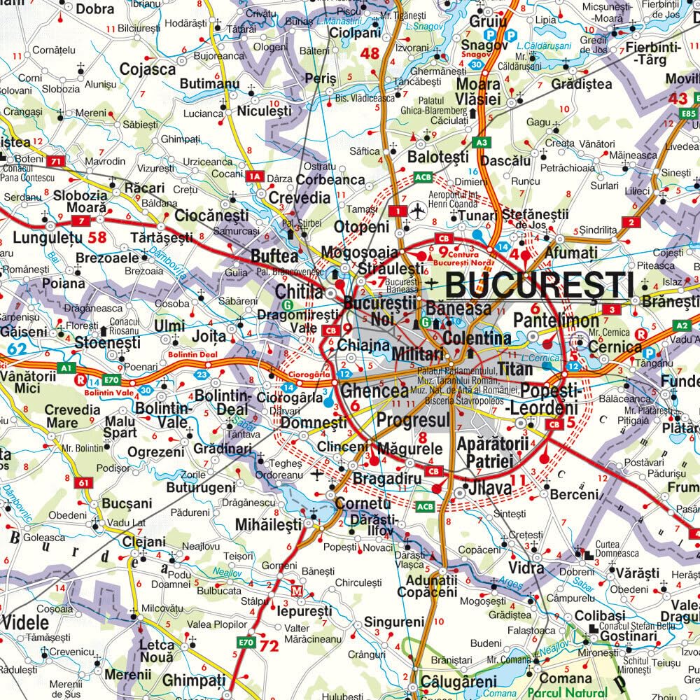 Romania - Moldova, road map 1:500,000