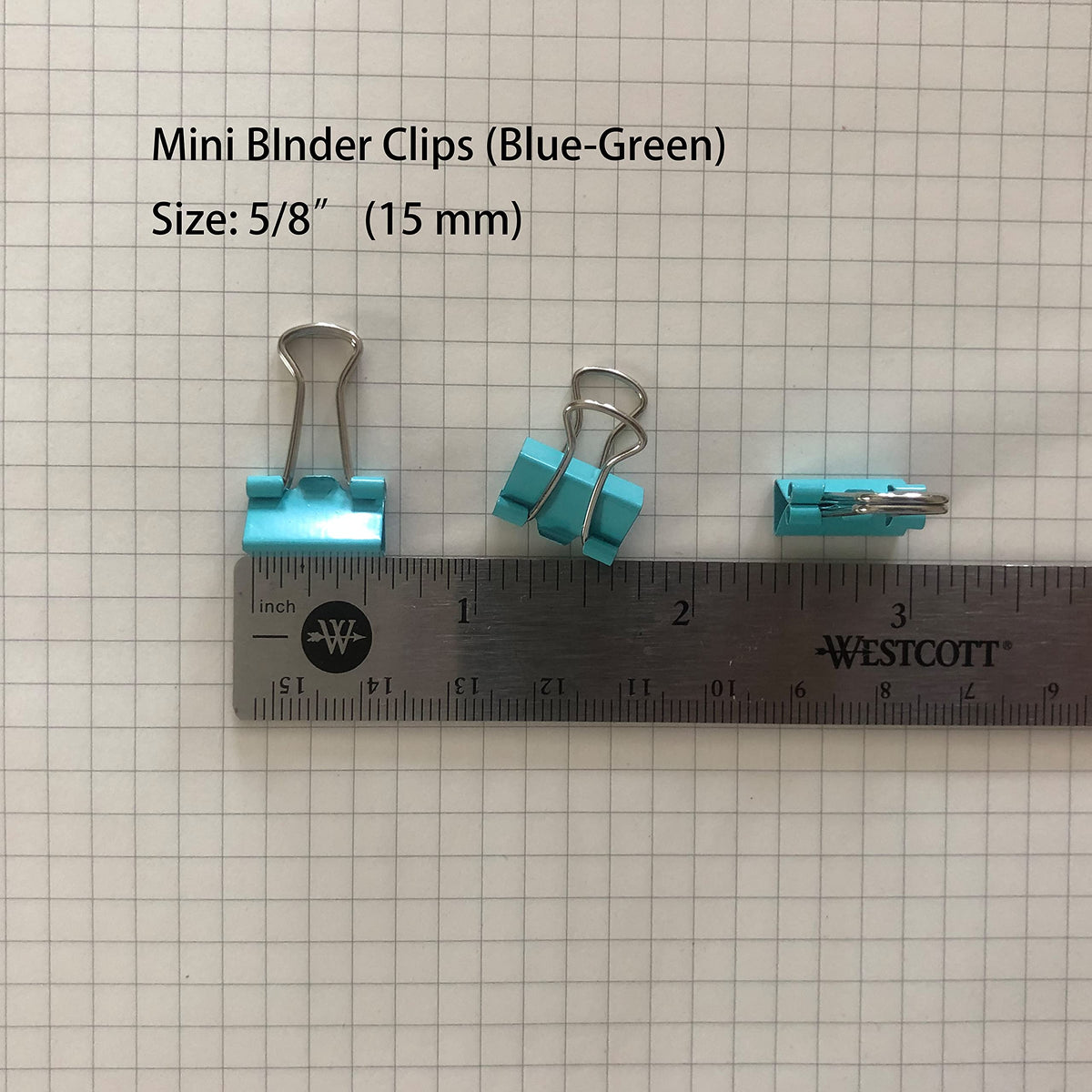 Mini Binder Clips, 5/8" / 0.6 inches / 15 mm a Little Bit Scratch Paper Clips 40 PCS (40 PCS