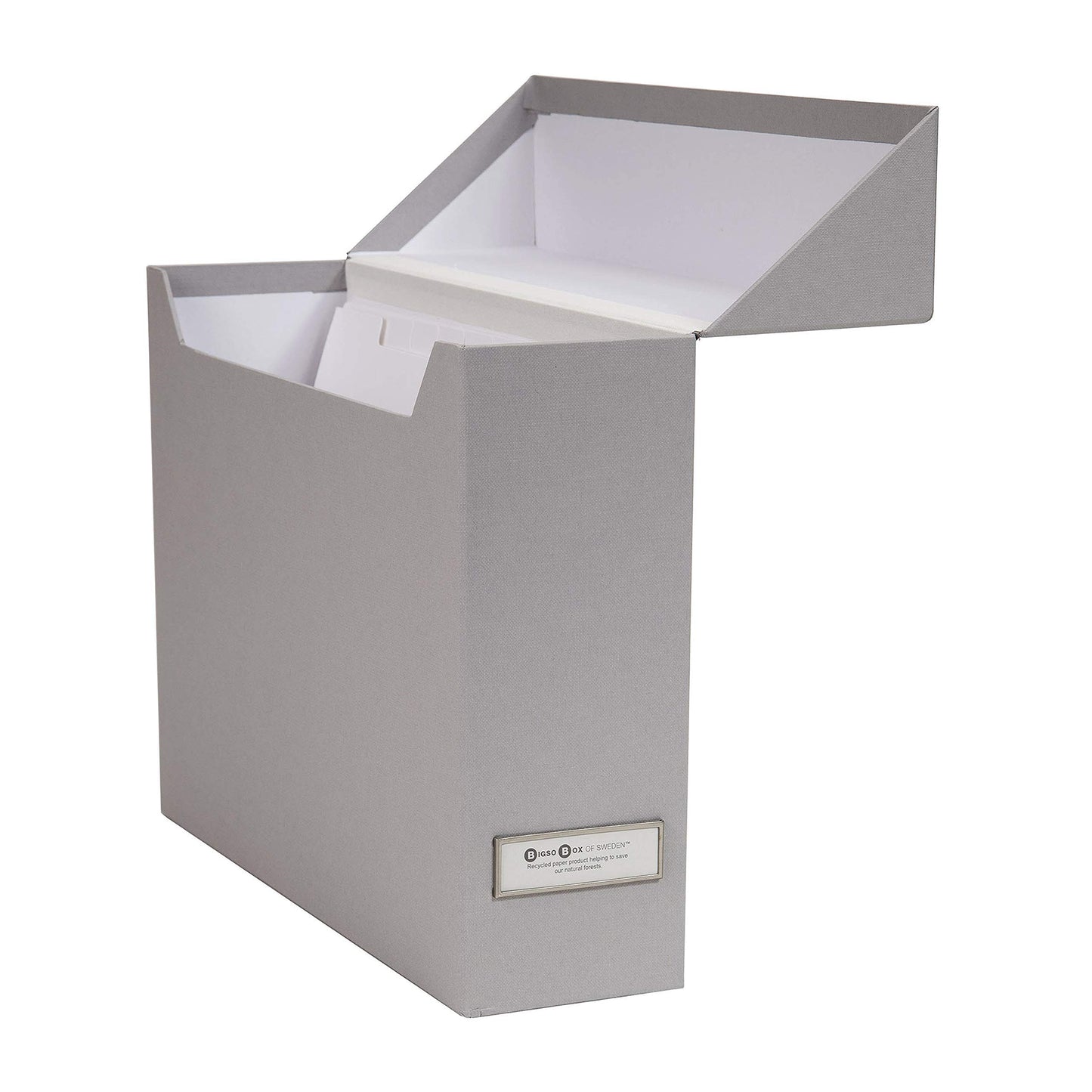 Bigso Lovisa Fiberboard Label Frame 12 File Storage Box - Document Organizer for Important