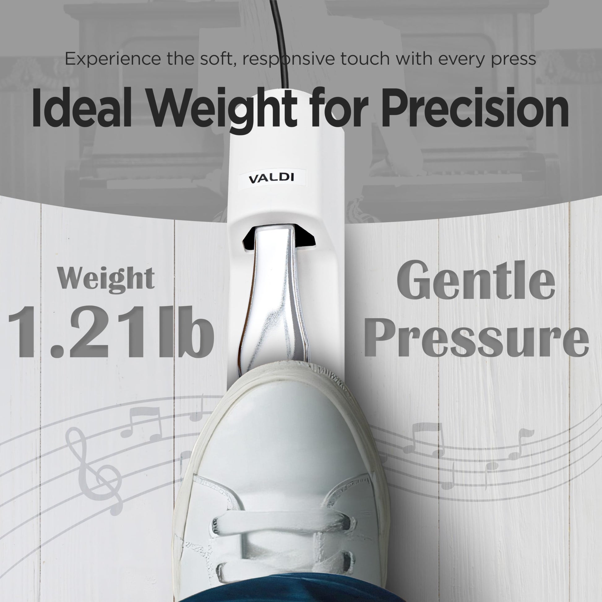VALDI BP-3 Sustain Pedal - Universal Pedal for Keyboard Piano, Digital Pianos, MIDI Keyboards &