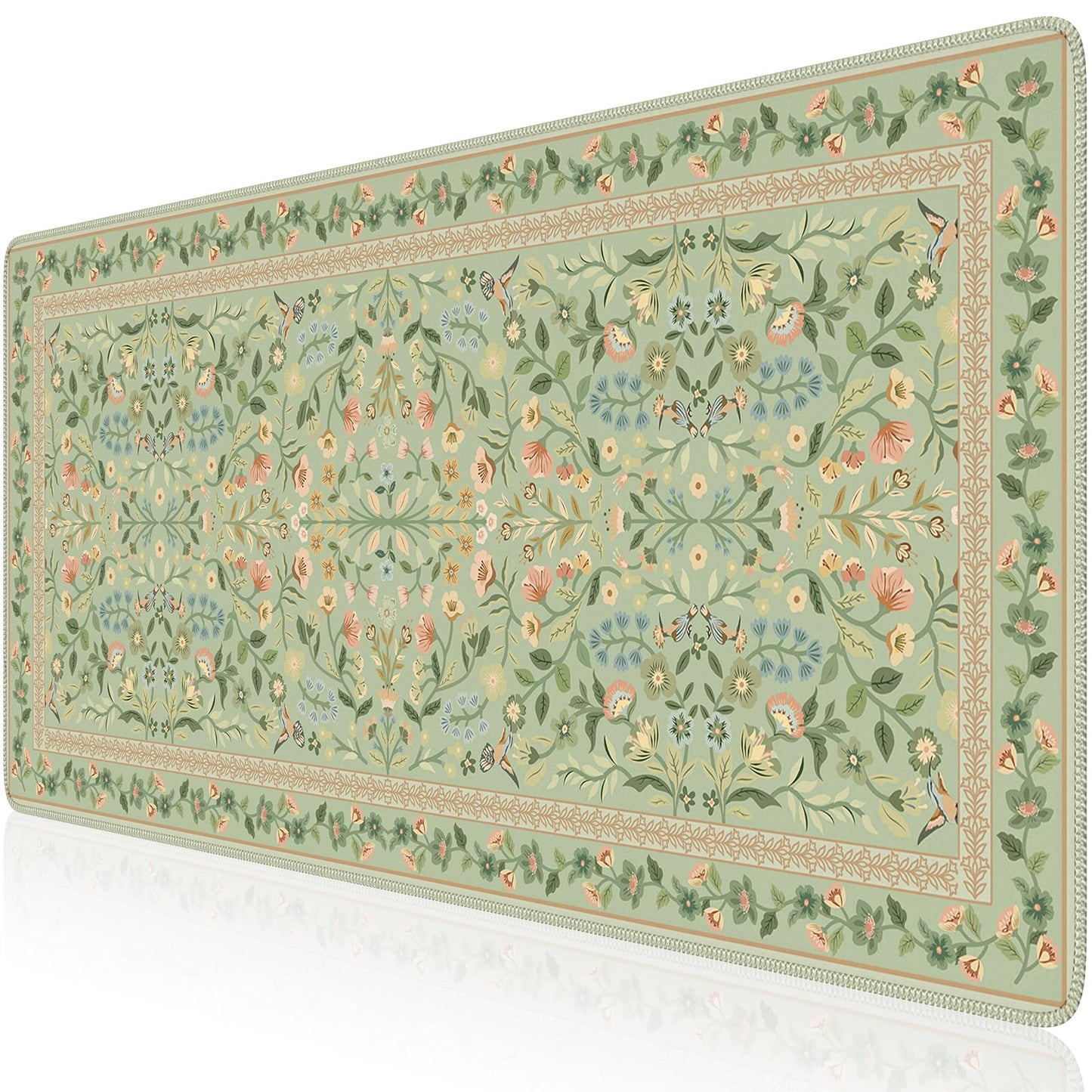 iCasso Desk Mat for Keyboard, Large Mouse Pad,35.4x15.7in,Light Green